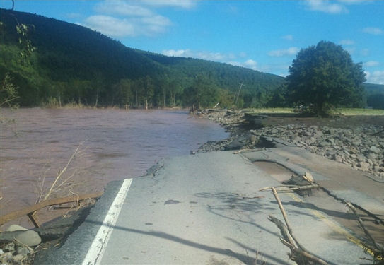 Hurricane Irene and Lee near Schoharie