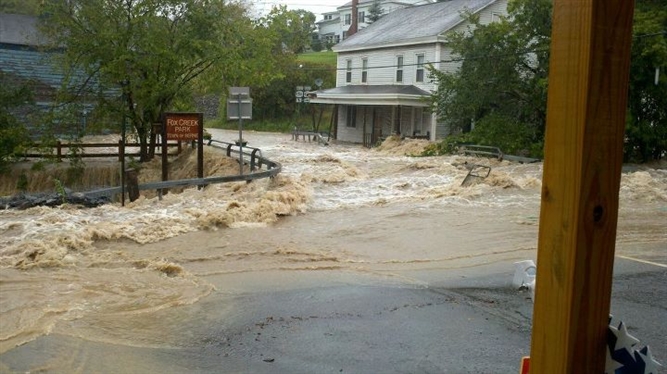 Hurricane Irene and Lee near Schoharie