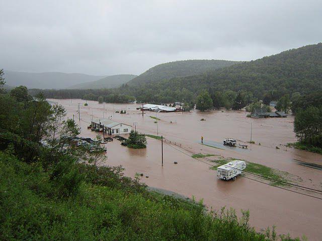 Hurricane Irene and Lee near Schoharie