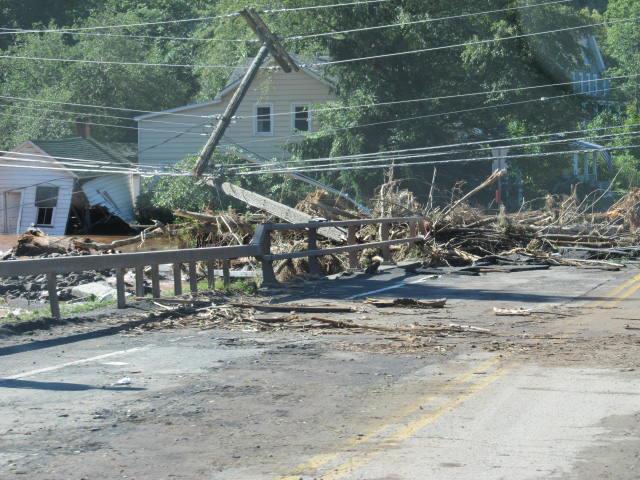 Hurricane Irene and Lee near Schoharie