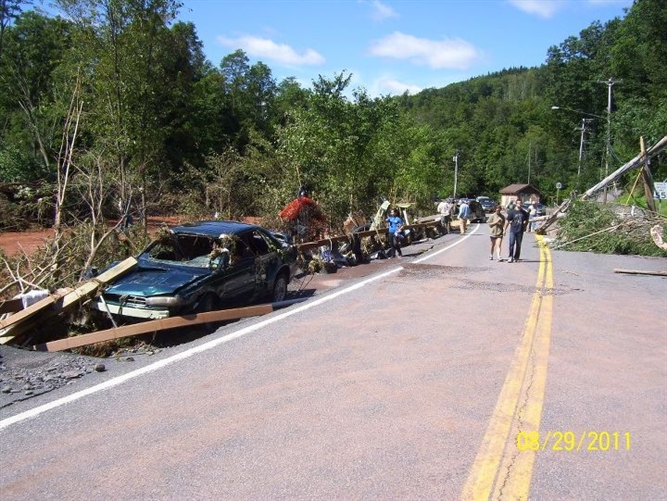 Hurricane Irene and Lee near Schoharie