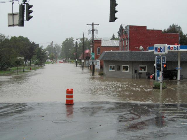 Hurricane Irene and Lee near Schoharie