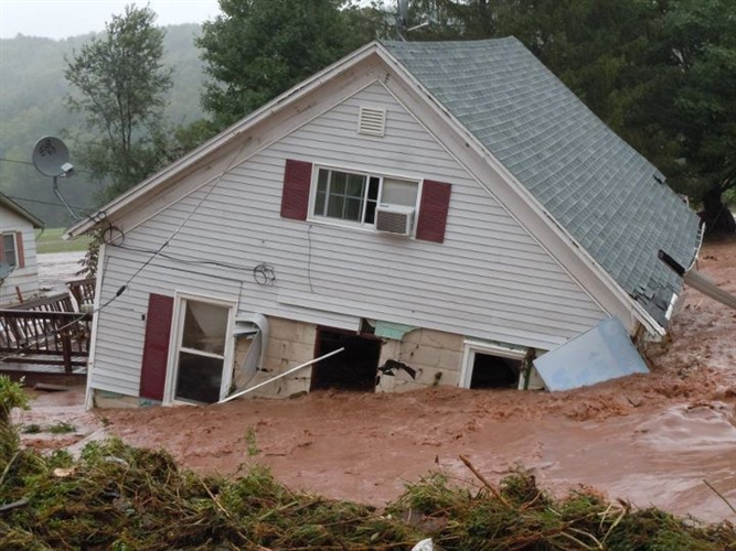 Hurricane Irene and Lee near Schoharie