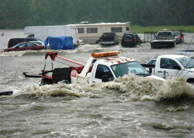 Hurricane Irene and Lee near Schoharie