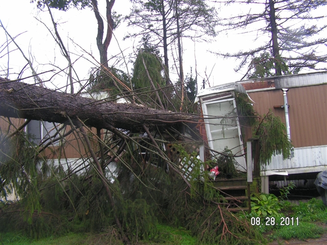 Hurricane Irene and Lee near Schoharie