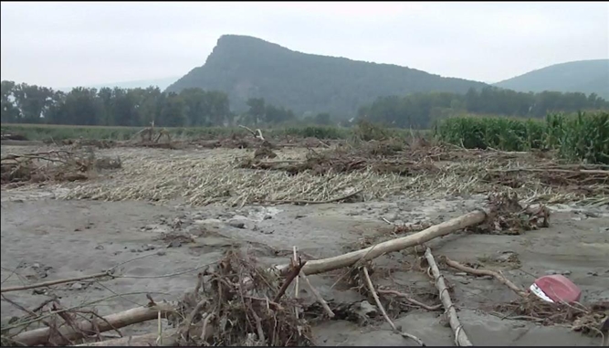 Hurricane Irene and Lee near Schoharie