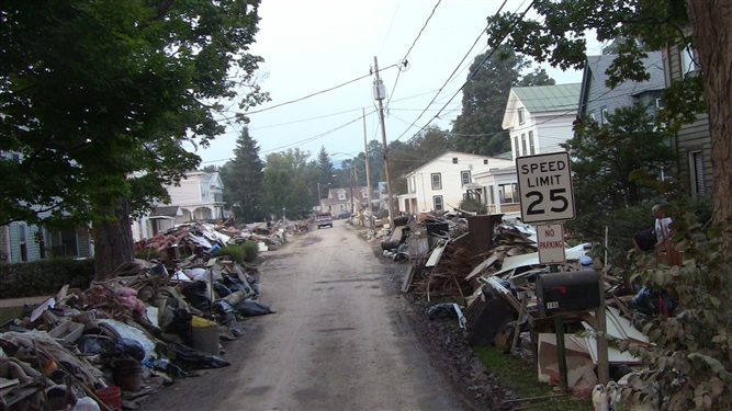 Hurricane Irene and Lee near Schoharie