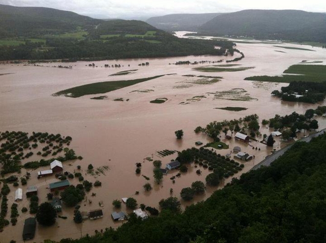 Hurricane Irene and Lee near Schoharie