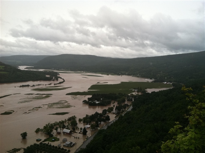 Hurricane Irene and Lee near Schoharie