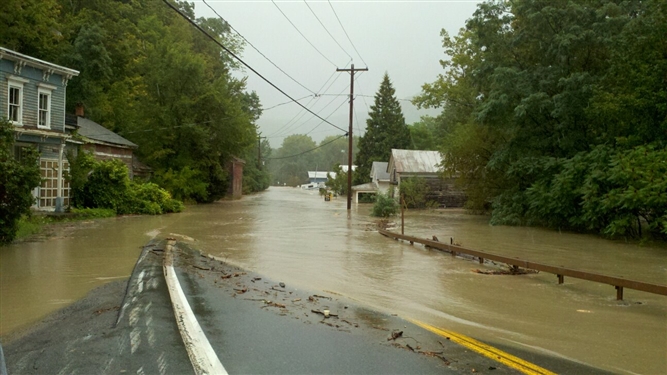 Hurricane Irene and Lee near Schoharie