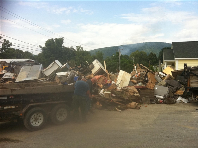 Hurricane Irene and Lee near Schoharie