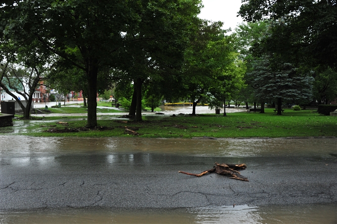 Hurricane Irene and Lee near Schoharie