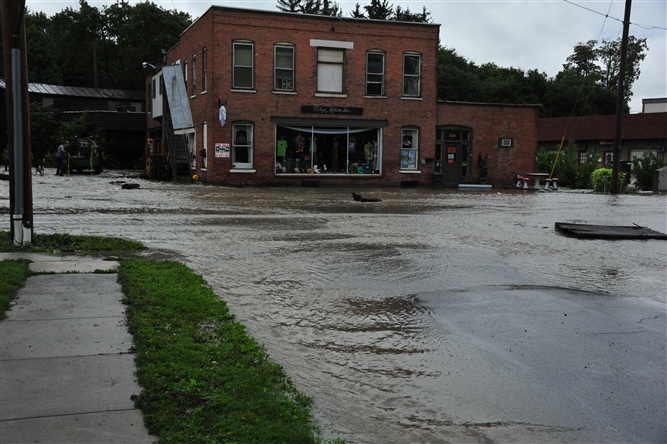 Hurricane Irene and Lee near Schoharie