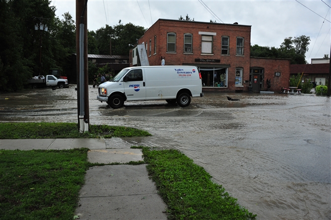 Hurricane Irene and Lee near Schoharie