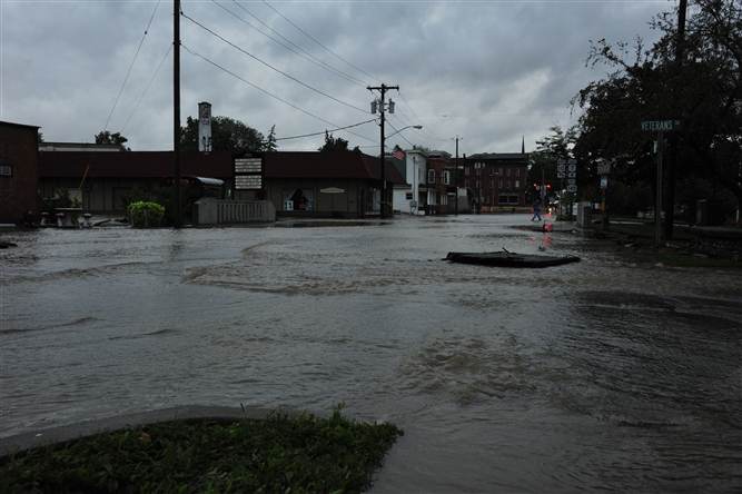Hurricane Irene and Lee near Schoharie