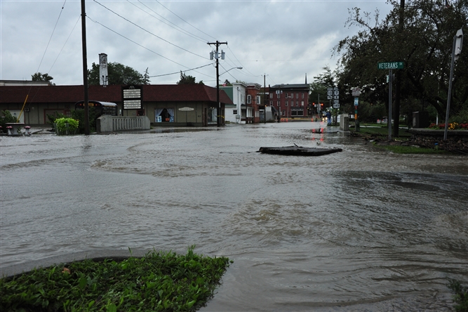 Hurricane Irene and Lee near Schoharie