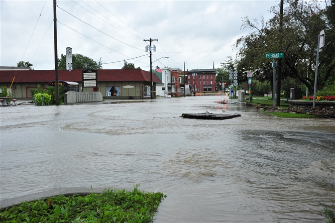 Hurricane Irene and Lee near Schoharie
