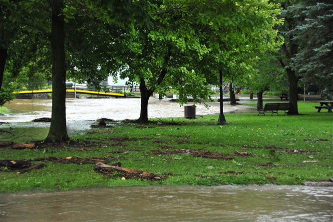Hurricane Irene and Lee near Schoharie