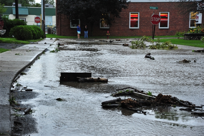 Hurricane Irene and Lee near Schoharie