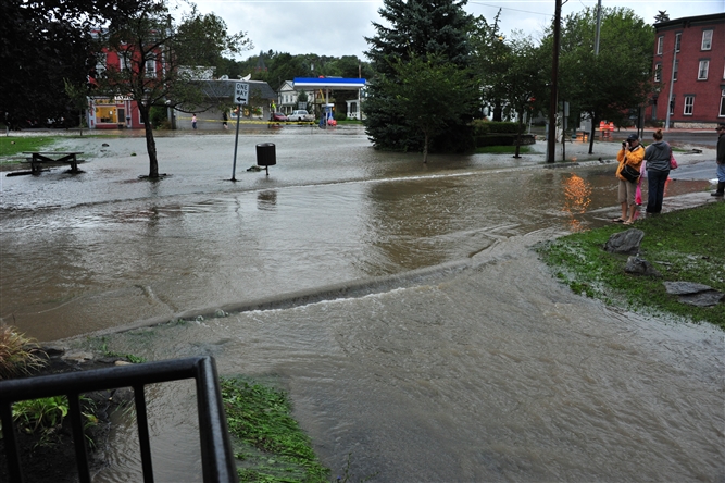 Hurricane Irene and Lee near Schoharie