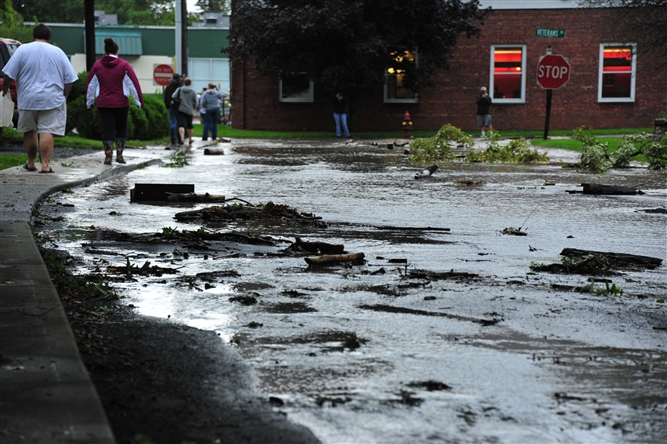 Hurricane Irene and Lee near Schoharie